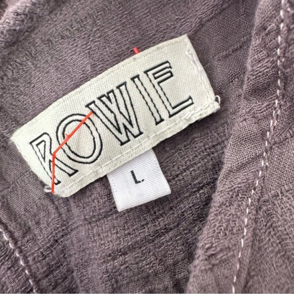 Rowie dress ruffle frill brown linen style lightweight keyhole button opening - Picture 6 of 9